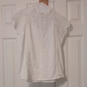CBR White Lace Juniors Top